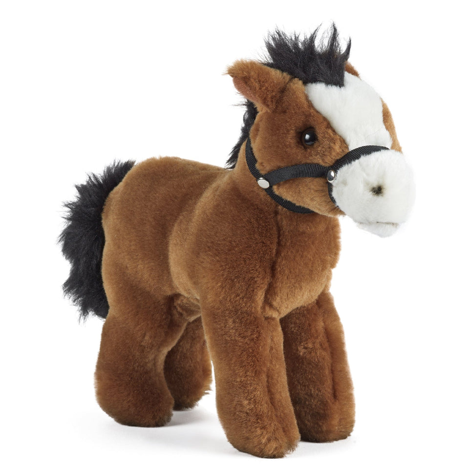 LIVING NATURE HORSE WITH BRIDLE SOFT CUDDLY PLUSH TOY