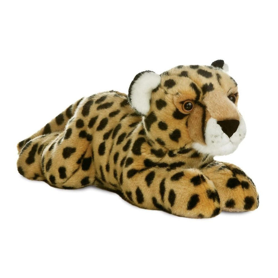 aurora 12" flopsie plush cheetah cat cuddly soft toy