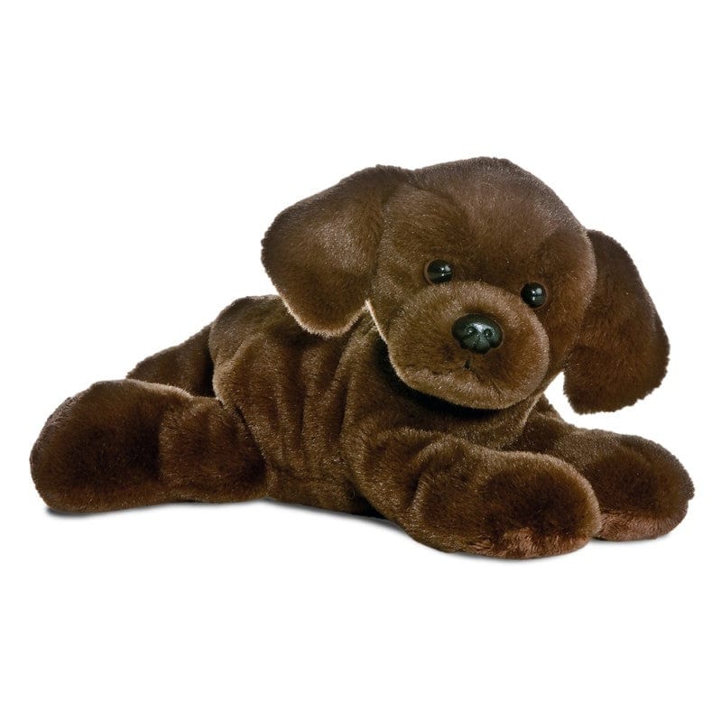 AURORA PLUSH 8" CHOCOLATE LABRADOR CUDDLY SOFT TOY DOG TEDDY