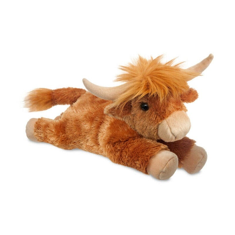 AURORA PLUSH HIGHLAND COW 12" FLOPSIE CUDDLY SOFT TOY TEDDY