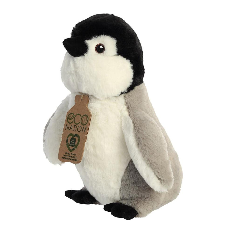 AURORA PLUSH ECO NATION PENGUIN CUDDLY SOFT TOY TEDDY RECYCLED PLASTICS