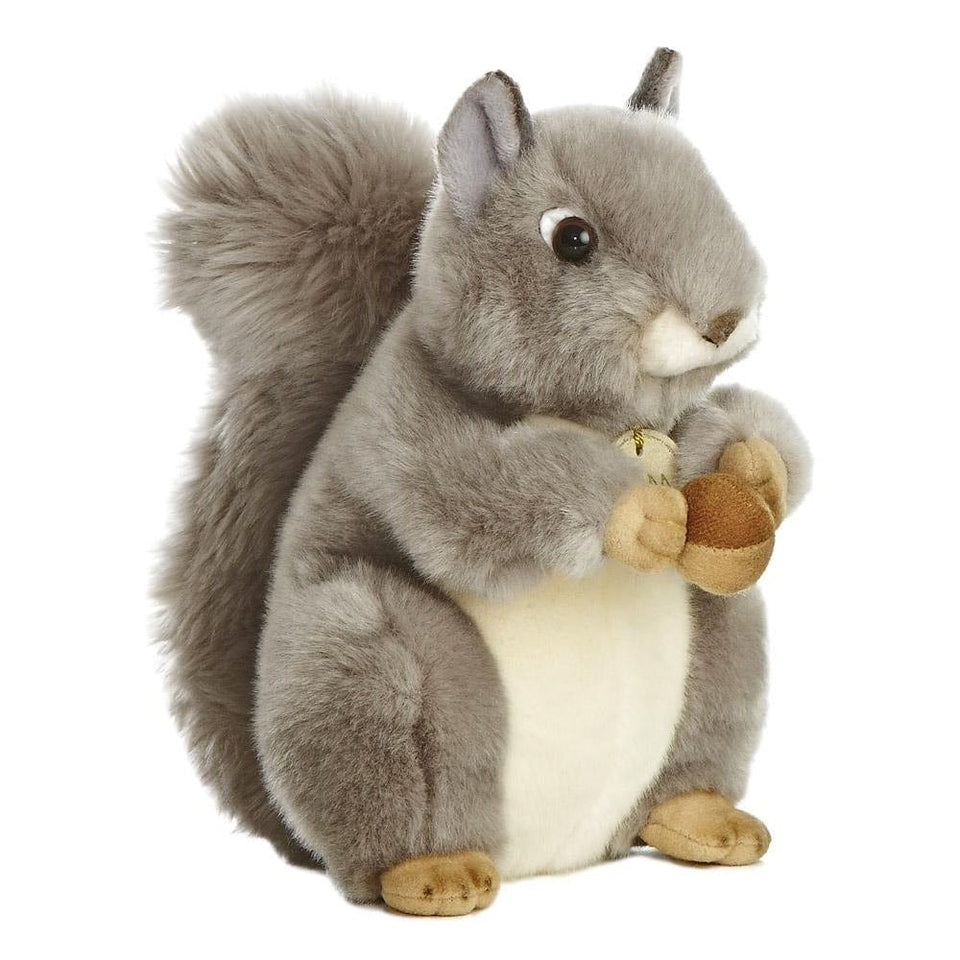 AURORA MIYONI 10" GREY SQUIRREL PLUSH CUDDLY SOFT TOY TEDDY