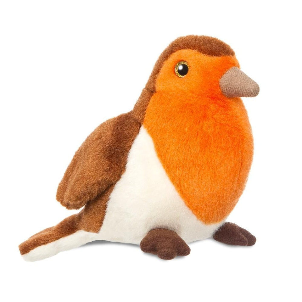 AURORA MINI FLOPSIE PLUSH 8" ROBIN CUDDLY SOFT TOY BIRD TEDDY