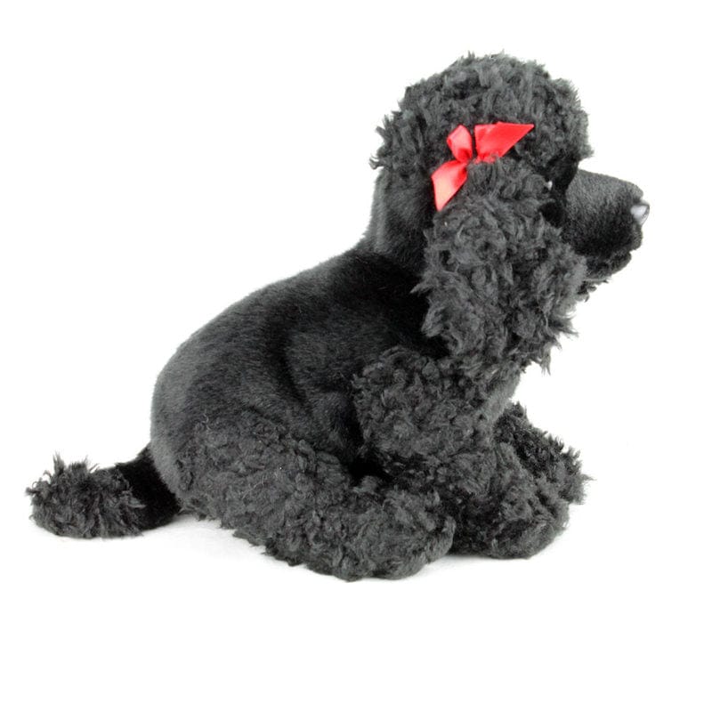 FAITHFUL FRIENDS POODLE DOG BLACK 12" CUDDLY SOFT PLUSH PUPPY TOY