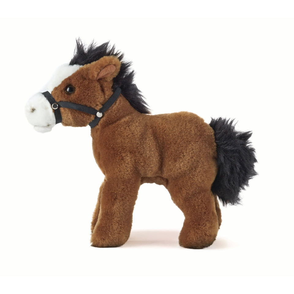 LIVING NATURE HORSE WITH BRIDLE SOFT CUDDLY PLUSH TOY