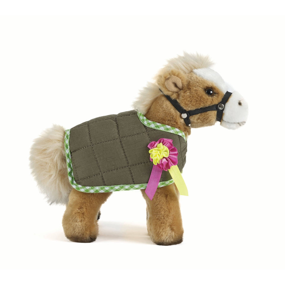 LIVING NATURE HORSE WITH JACKET SOFT CUDDLY PLUSH PONY TOY