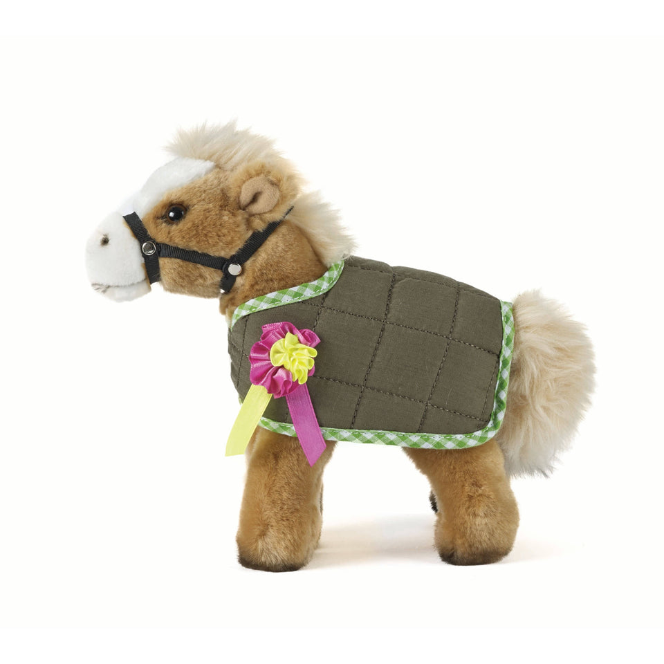 LIVING NATURE HORSE WITH JACKET SOFT CUDDLY PLUSH PONY TOY