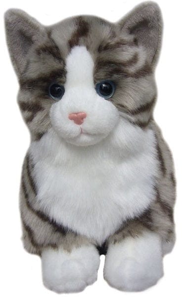 FAITHFUL FRIENDS GREY TABBY CAT 12" SOFT CUDDLY PLUSH KITTEN TOY TEDDY