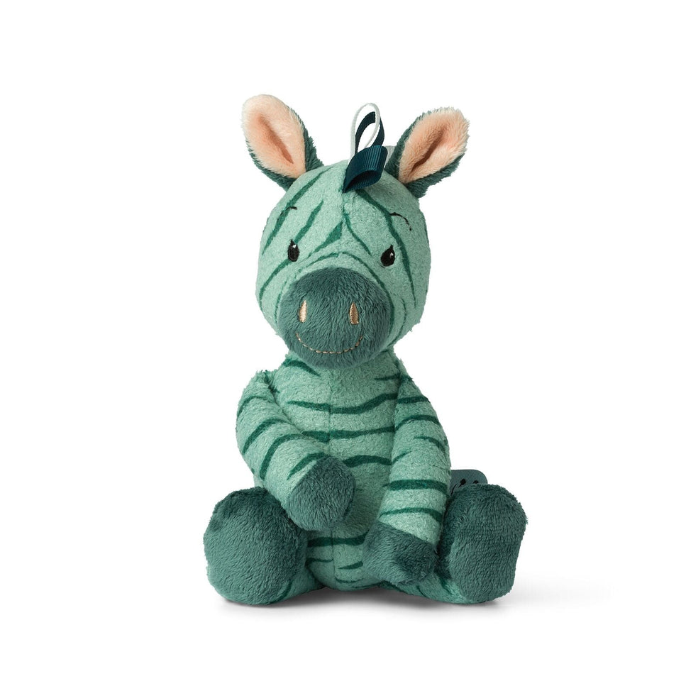 NEW WWF CUB CLUB ZIKO THE ZEBRA WITH BELL GREEN 22CM QUALITY PLUSH TOY CHARITY