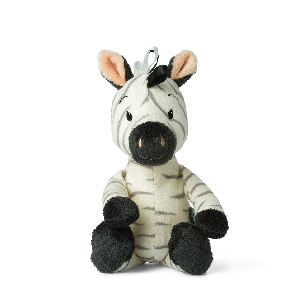 WWF CUB CLUB ZIKO THE ZEBRA WITH BELL WHITE 22CM PLUSH TOY