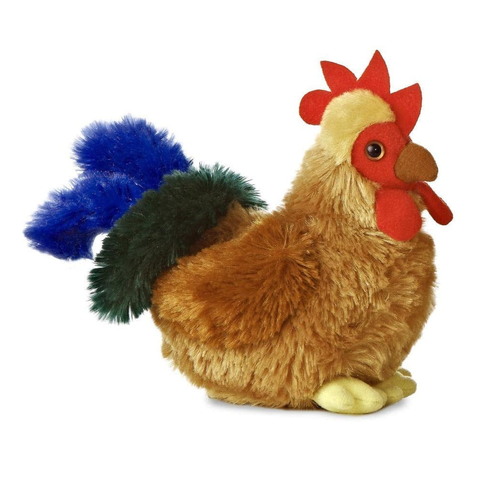 AURORA MINI FLOPSIE PLUSH 8" COCKEREL SOFT HEN TOY CHICKEN TEDDY