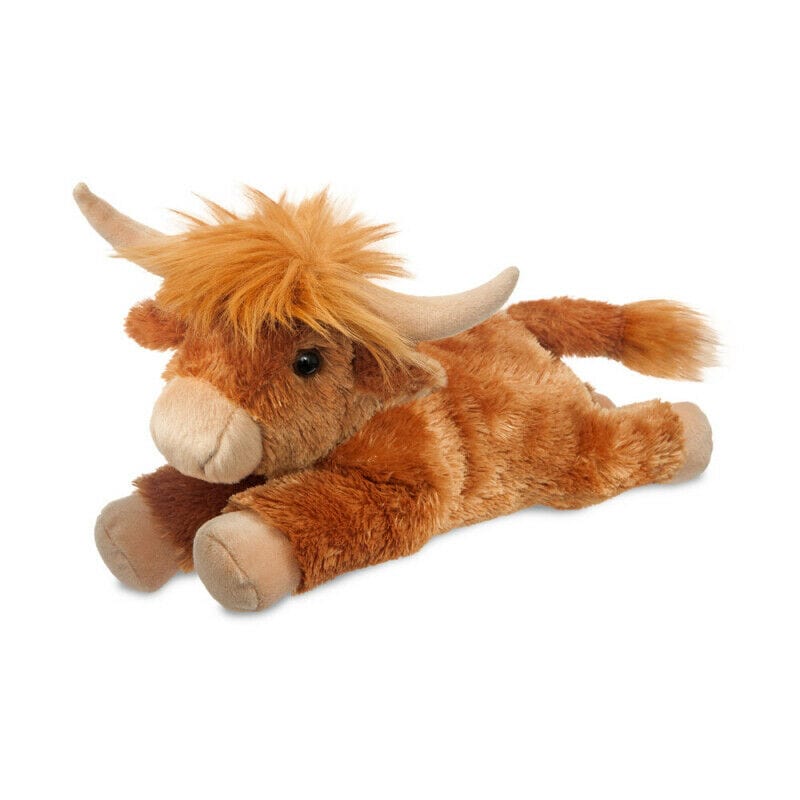 AURORA PLUSH HIGHLAND COW 12" FLOPSIE CUDDLY SOFT TOY TEDDY