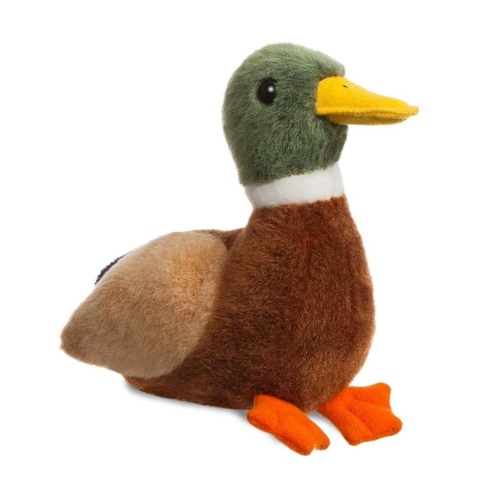AURORA 8" MALLARD DUCK MINI FLOPSIE CUDDLY SOFT TOY TEDDY PLUSH