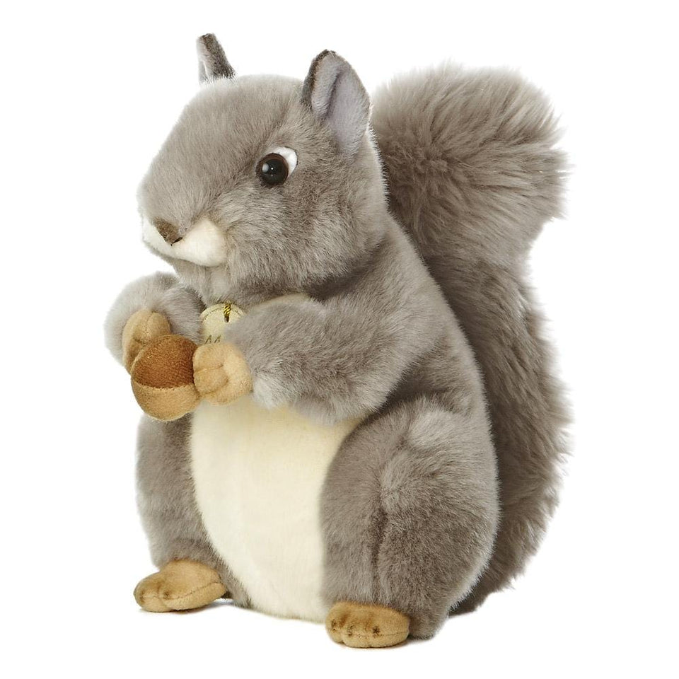 AURORA MIYONI 10" GREY SQUIRREL PLUSH CUDDLY SOFT TOY TEDDY