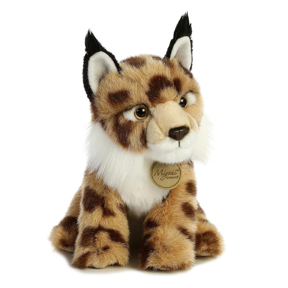 AURORA MIYONI PLUSH 10" LYNX CUDDLY SOFT TOY CAT TEDDY