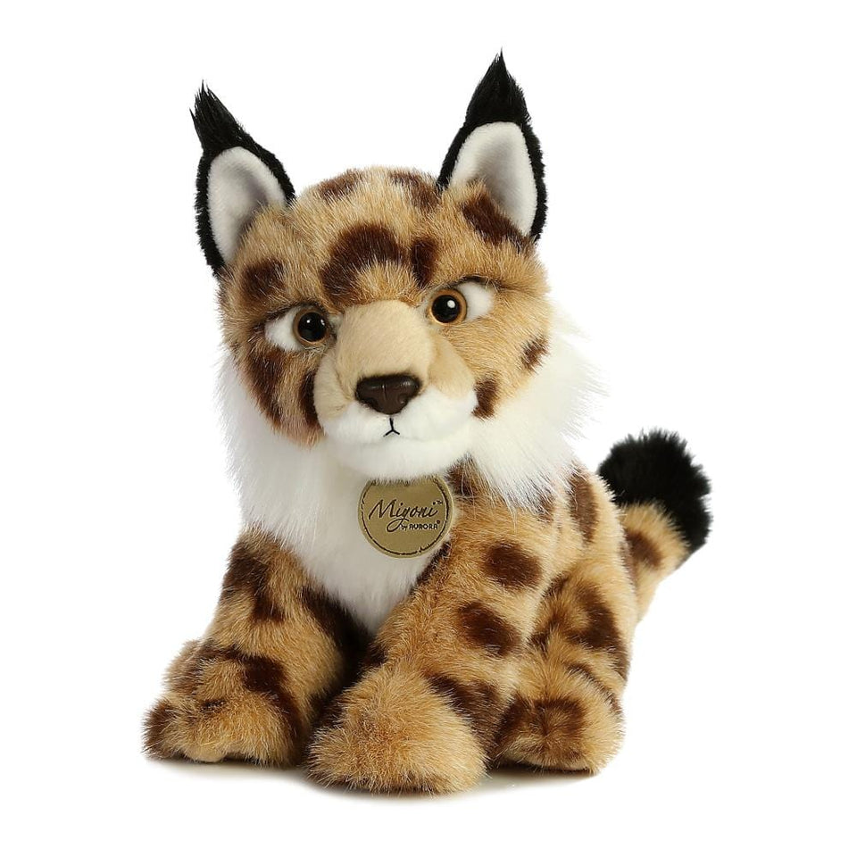 AURORA MIYONI PLUSH 10" LYNX CUDDLY SOFT TOY CAT TEDDY
