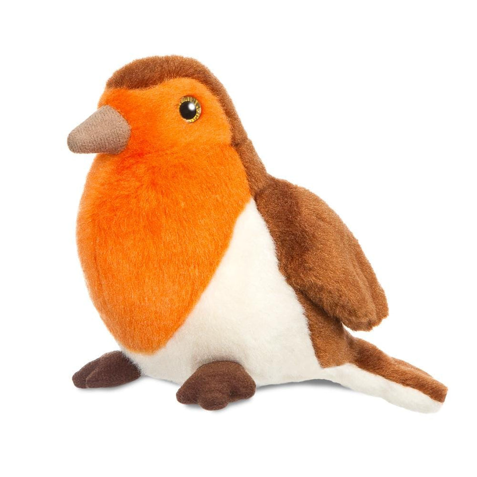 AURORA MINI FLOPSIE PLUSH 8" ROBIN CUDDLY SOFT TOY BIRD TEDDY