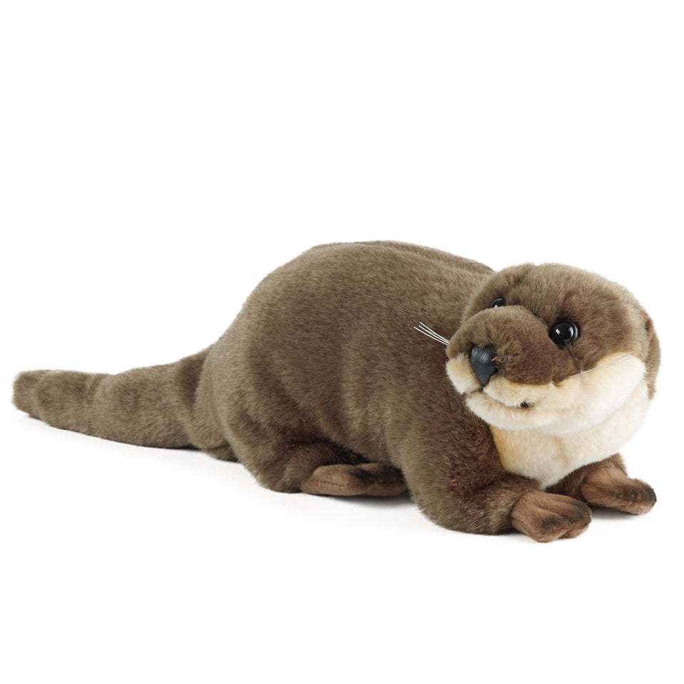 LIVING NATURE LARGE OTTER SOFT FLUFFY CUDDLY STUFFED TOY TEDDY PLUSH