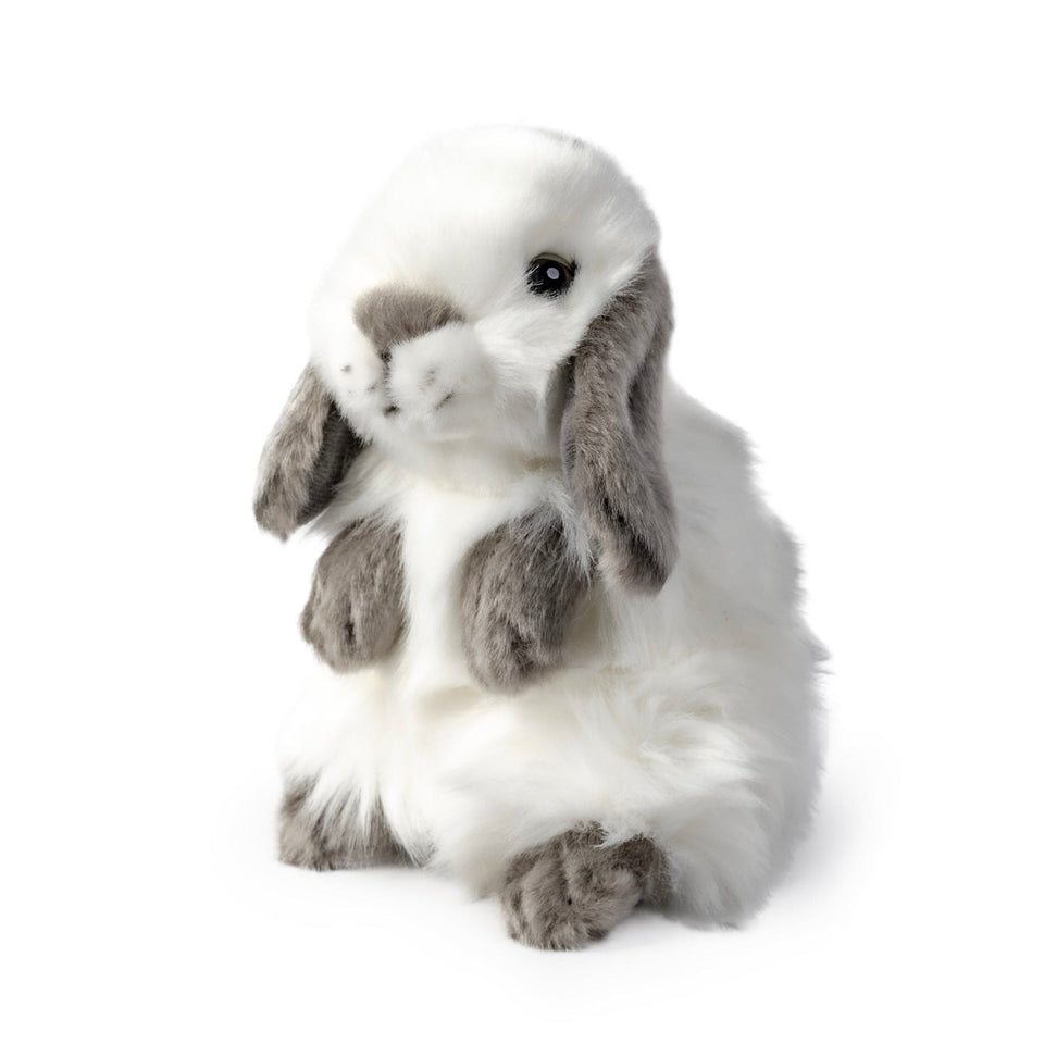 LIVING NATURE LOP EARED RABBIT GREY BUNNY SOFT TOY TEDDY