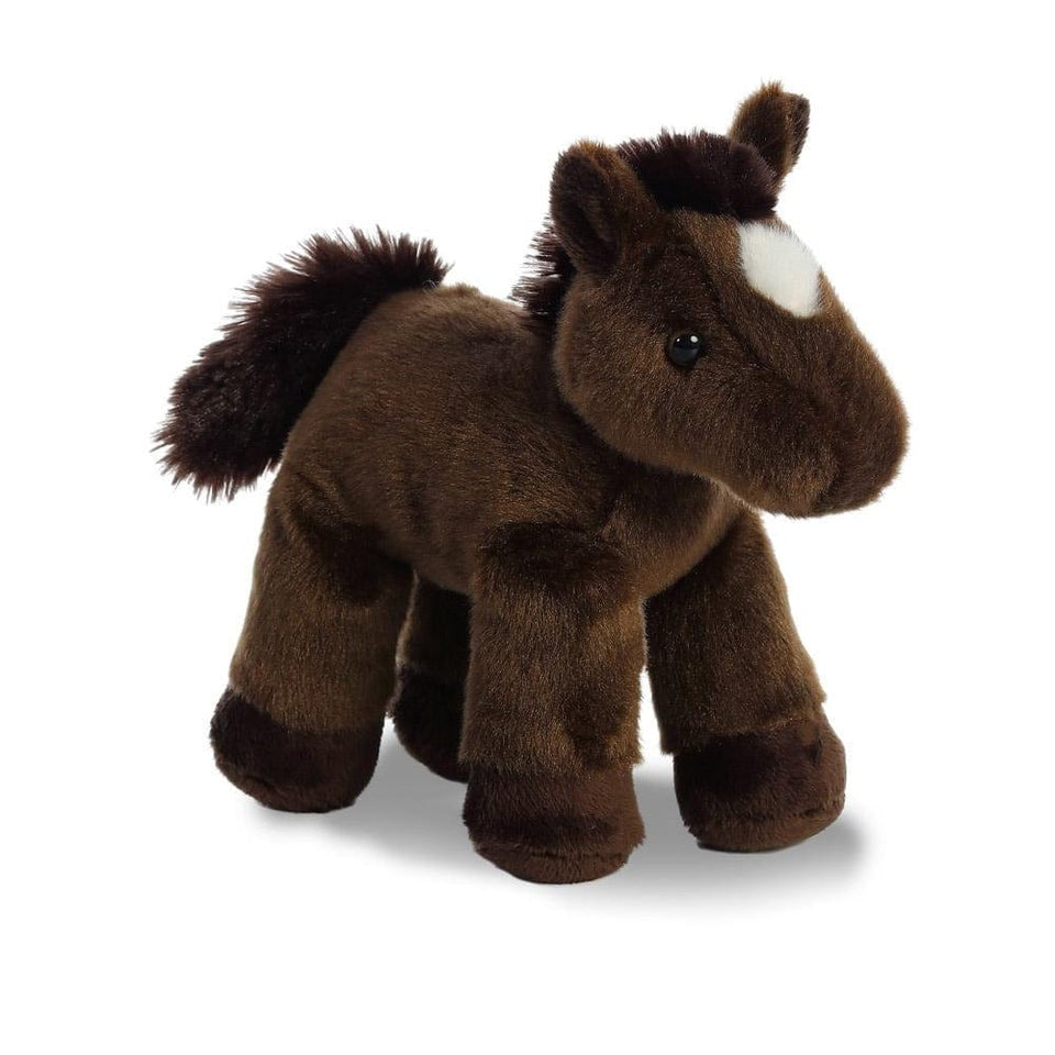 AURORA PLUSH MINI FLOPSIE CHESTNUT HORSE CUDDLY SOFT TOY TEDDY