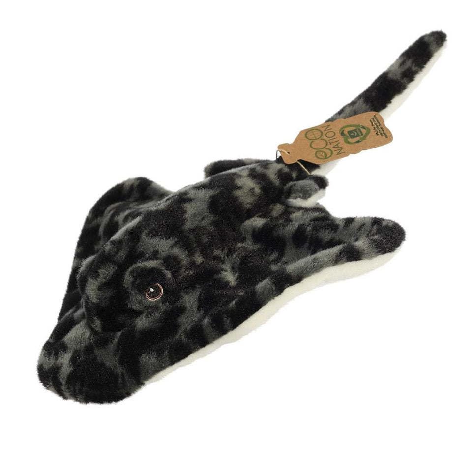 AURORA PLUSH ECO NATION STINGRAY SOFT TOY TEDDY RECYCLED PLASTICS