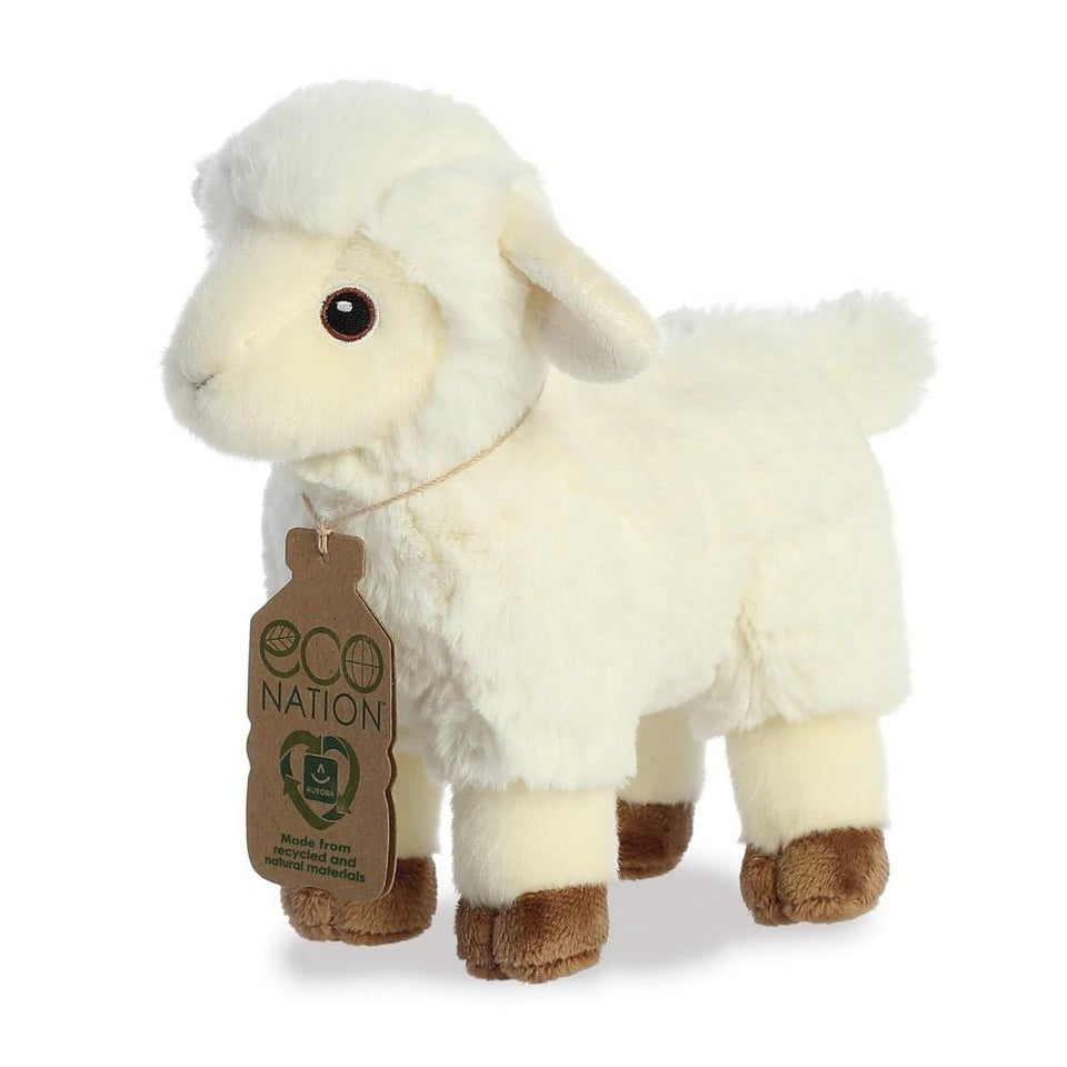 AURORA PLUSH ECO NATION LAMB CUDDLY SOFT TOY TEDDY