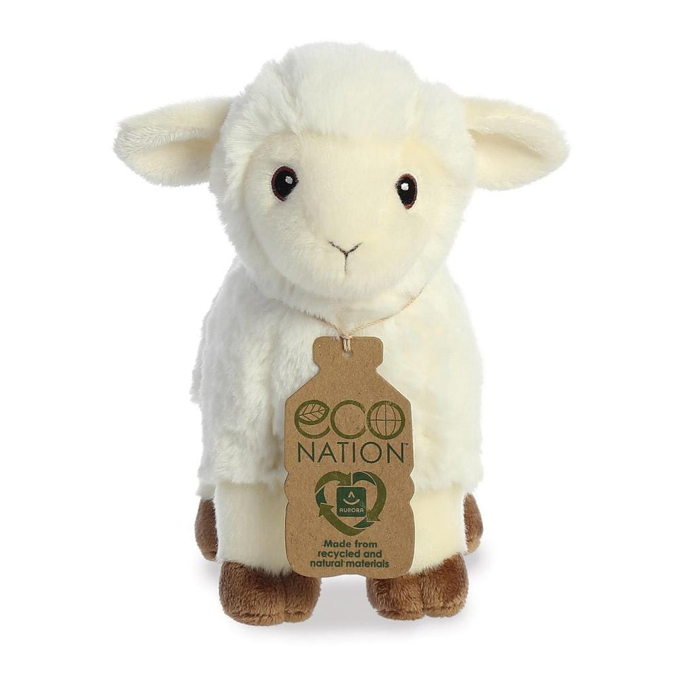 AURORA PLUSH ECO NATION LAMB CUDDLY SOFT TOY TEDDY