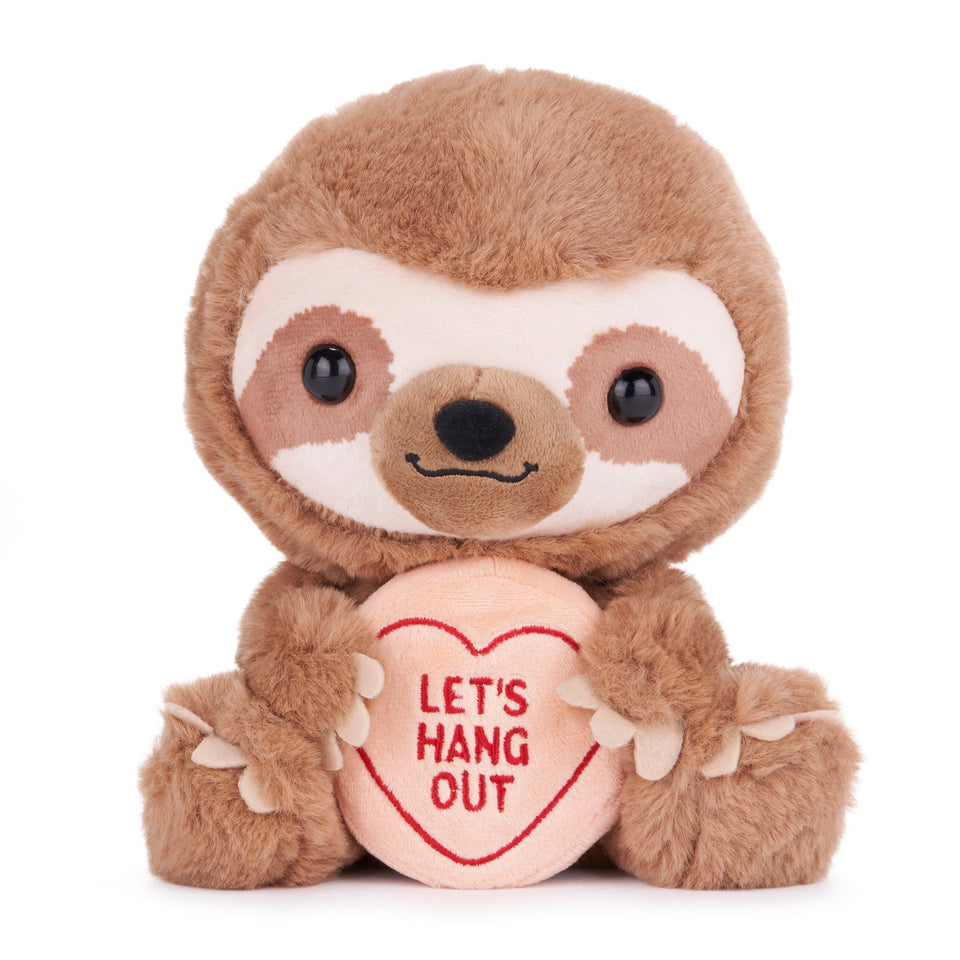 STEVE THE SLOTH 'LET'S HANG OUT' SWIZZELS LOVE HEARTS 18CM PLUSH SOFT TOY