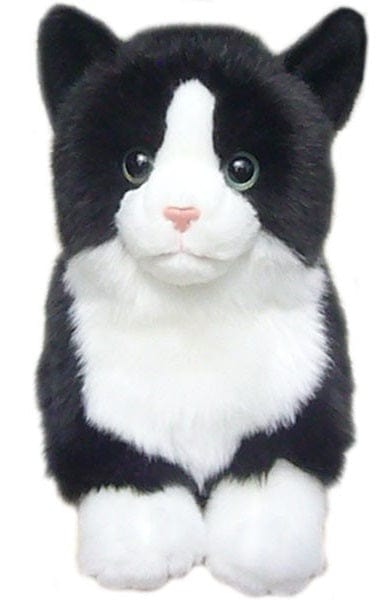 FAITHFUL FRIENDS BLACK & WHITE CAT 12" CUDDLY KITTEN PLUSH TOY