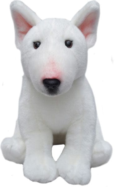FAITHFUL FRIENDS ENGLISH BULL TERRIER DOG WHITE 12" SOFT PLUSH TOY TEDDY