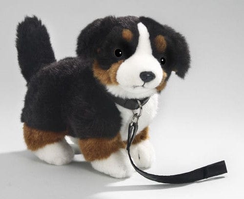 BERNESE MOUNTAIN DOG WITH LEAD 12" SOFT CUDDLY PLUSH SOFT TOY