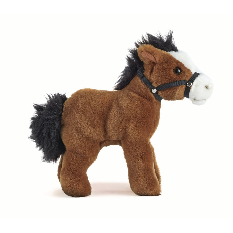 LIVING NATURE HORSE WITH BRIDLE SOFT CUDDLY PLUSH TOY