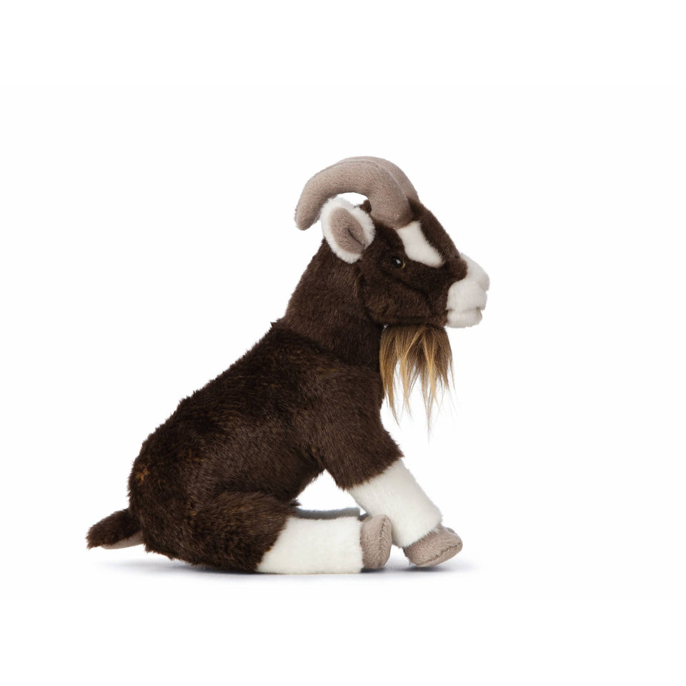 NEW LIVING NATURE BROWN GOAT SITTING SOFT TOY CUDDLY PLUSH