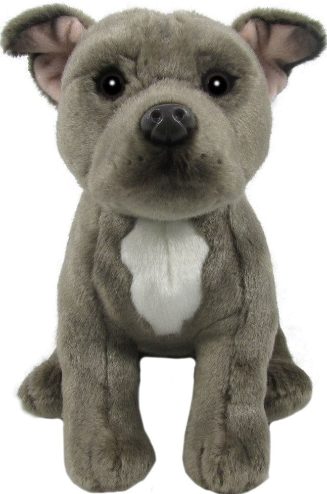 STAFFORDSHIRE BULL TERRIER DOG BLUE FAITHFUL FRIENDS SOFT PLUSH TOY TEDDY