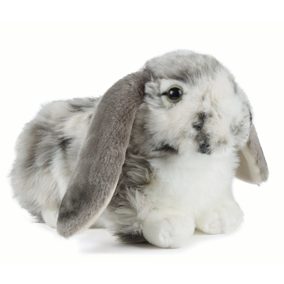 LIVING NATURE LARGE LOP EARED RABBIT GREY BUNNY SOFT PLUSH TOY