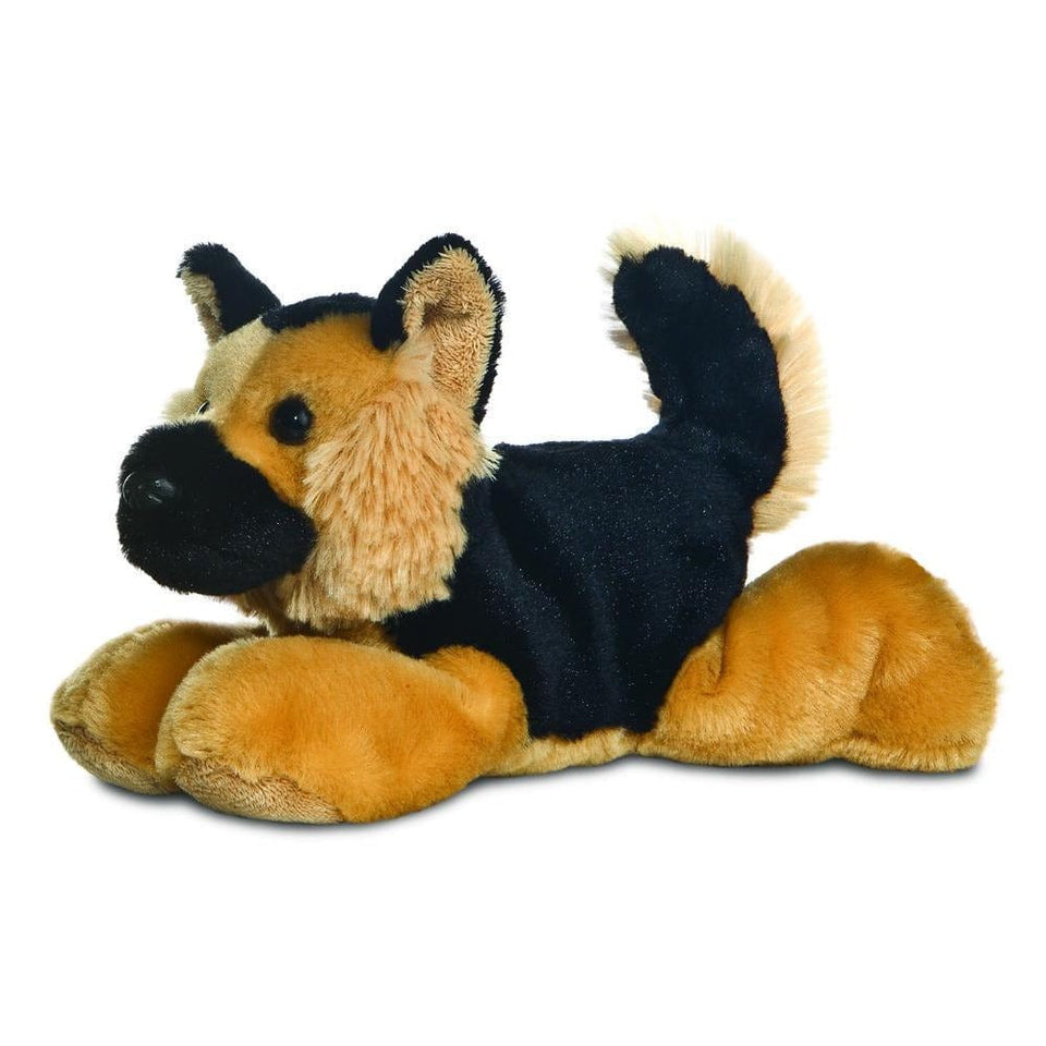 AURORA 8" MINI FLOPSIE GERMAN SHEPHERD DOG SOFT PLUSH TOY