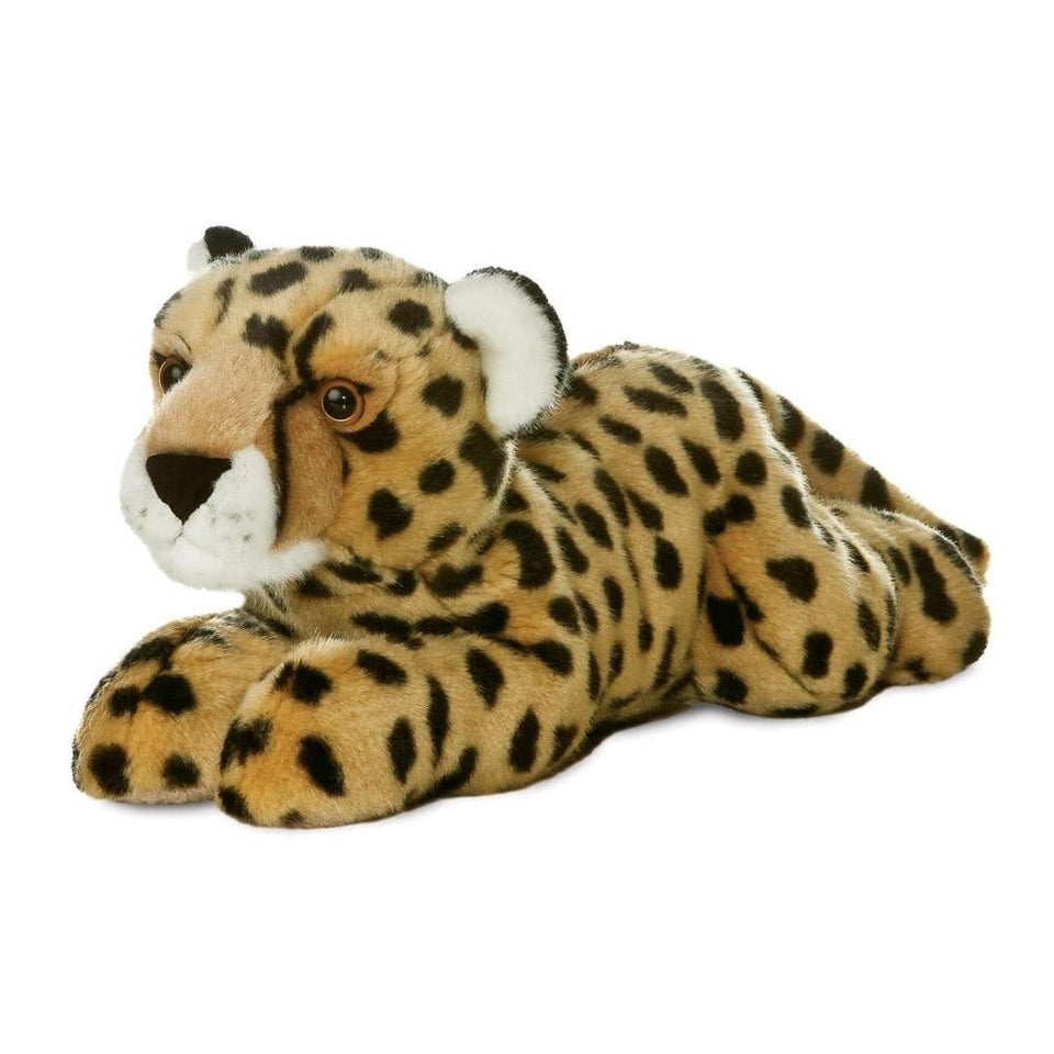 aurora 12" flopsie plush cheetah cat cuddly soft toy