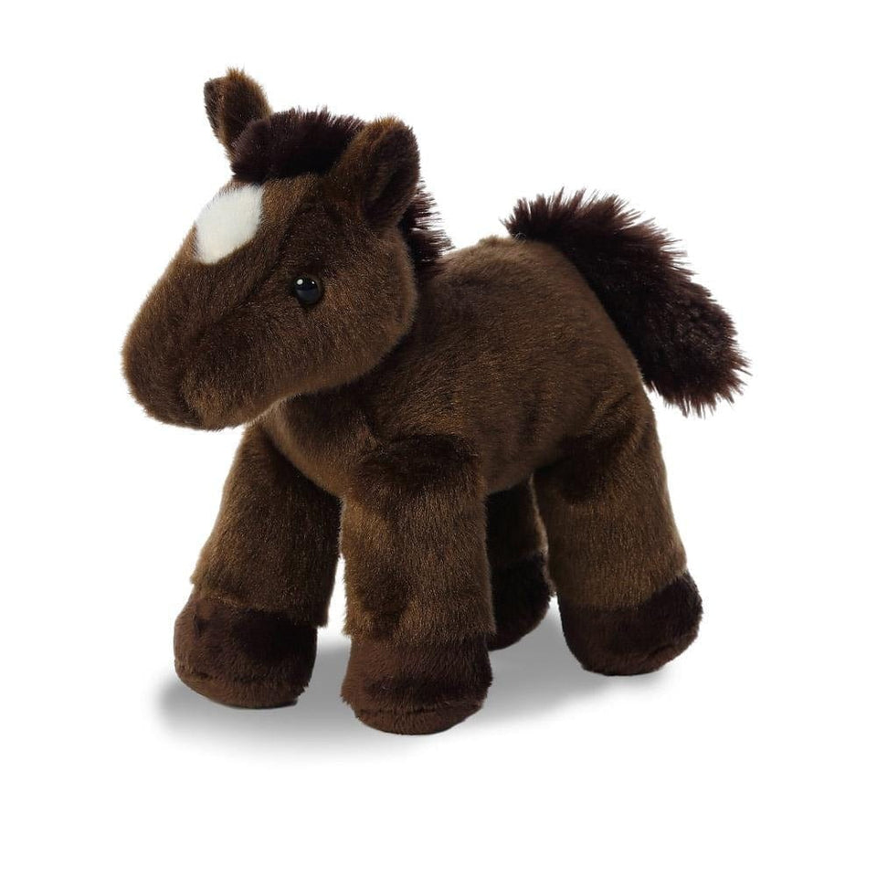 AURORA PLUSH MINI FLOPSIE CHESTNUT HORSE CUDDLY SOFT TOY TEDDY