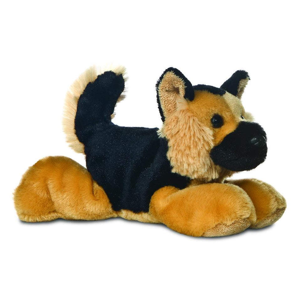 AURORA 8" MINI FLOPSIE GERMAN SHEPHERD DOG SOFT PLUSH TOY